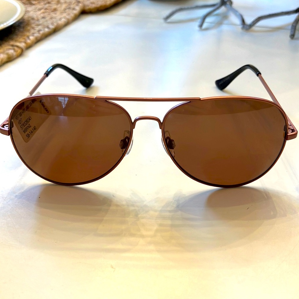 Hard candy bronze aviator ladies sunglasses new